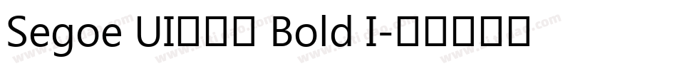 Segoe UI兰亭黑 Bold I字体转换